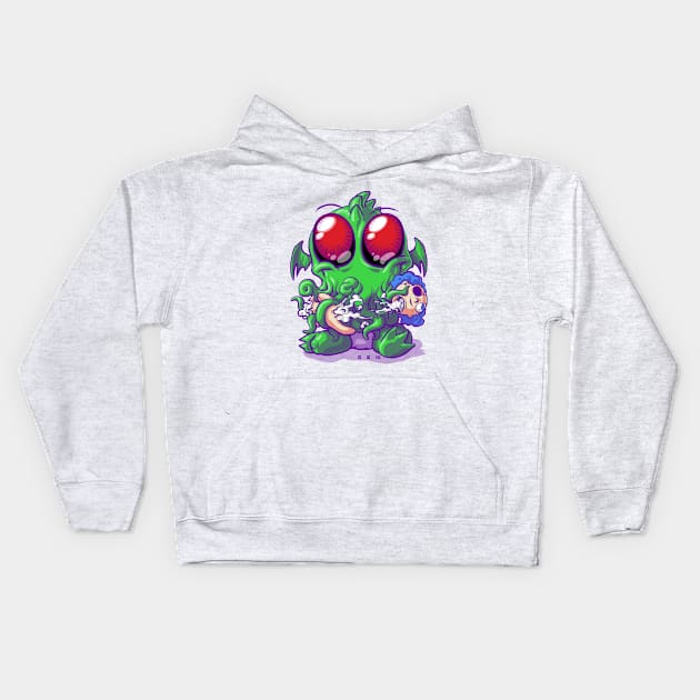 Lil' Cthulhu Kids Hoodie by cs3ink